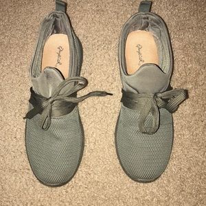 Olive green sneakers